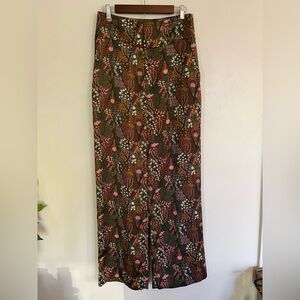 Scotch & Soda Endless Horizons Voyage Green Floral Hi Rise Dress Pants size M